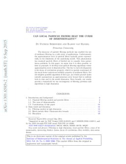 Can local particle filters beat the curse of dimensionality?