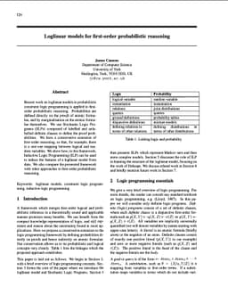 Loglinear models for first-order probabilistic reasoning