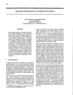 Quantifier Elimination for Statistical Problems