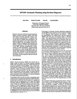 SPUDD: Stochastic Planning using Decision Diagrams