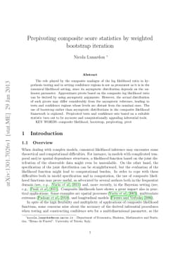 Prepivoting composite score statistics by weighted bootstrap iteration