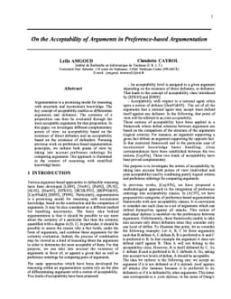 On the Acceptability of Arguments in Preference-Based Argumentation