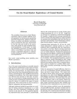 On the Semi-Markov Equivalence of Causal Models
