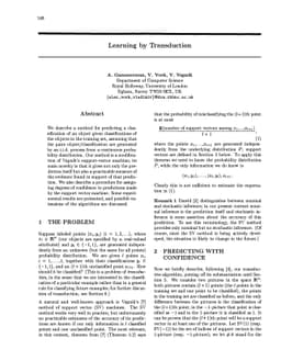 Learning by Transduction