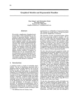 Graphical Models and Exponential Families