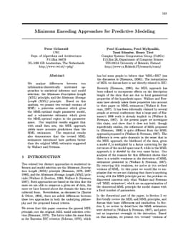 Minimum Encoding Approaches for Predictive Modeling