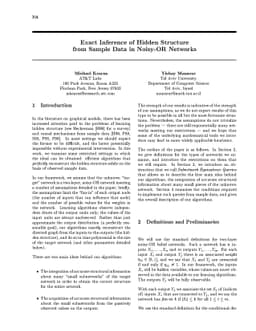 Exact Inference of Hidden Structure from Sample Data in Noisy-OR
  Networks