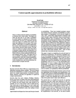 Context-Specific Approximation in Probabilistic Inference