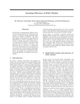 Learning Mixtures of DAG Models