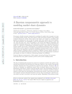 A Bayesian nonparametric approach to modeling market share dynamics
