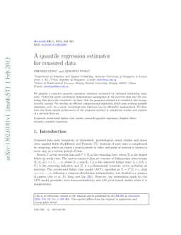 A quantile regression estimator for censored data