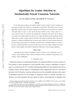 Algorithms for leader selection in stochastically forced consensus
  networks