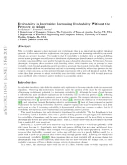 Evolvability Is Inevitable: Increasing Evolvability Without the Pressure
  to Adapt