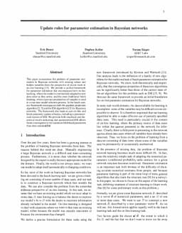 Update Rules for Parameter Estimation in Bayesian Networks