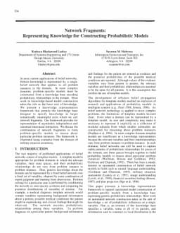 Network Fragments: Representing Knowledge for Constructing Probabilistic
  Models