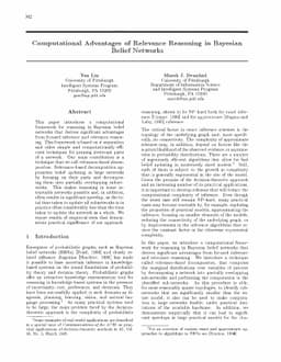 Computational Advantages of Relevance Reasoning in Bayesian Belief
  Networks