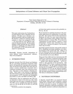 Independence of Causal Influence and Clique Tree Propagation
