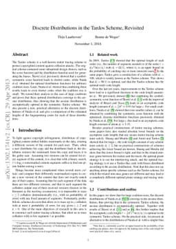 Discrete Distributions in the Tardos Scheme, Revisited