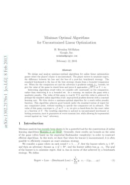 Minimax Optimal Algorithms for Unconstrained Linear Optimization