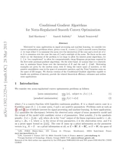 Conditional Gradient Algorithms for Norm-Regularized Smooth Convex
  Optimization