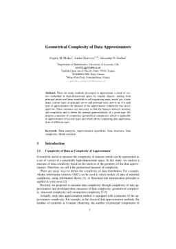 Geometrical complexity of data approximators