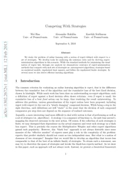 Competing With Strategies