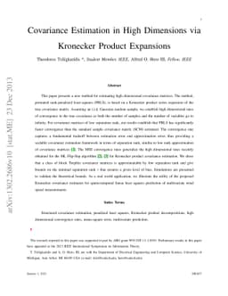 Covariance Estimation in High Dimensions via Kronecker Product
  Expansions