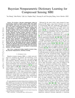 Bayesian Nonparametric Dictionary Learning for Compressed Sensing MRI