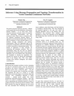 Inference Using Message Propagation and Topology Transformation in
  Vector Gaussian Continuous Networks