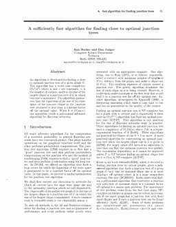 A Sufficiently Fast Algorithm for Finding Close to Optimal Junction
  Trees