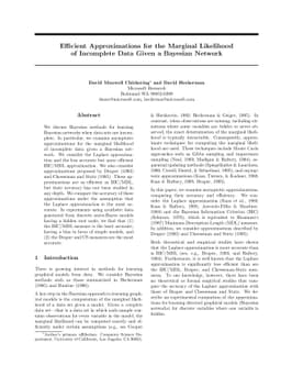 Efficient Approximations for the Marginal Likelihood of Incomplete Data
  Given a Bayesian Network