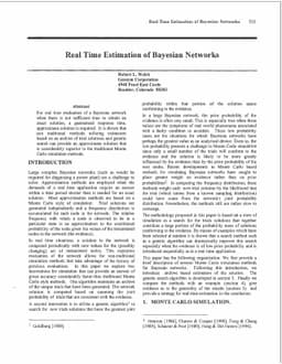 Real Time Estimation of Bayesian Networks