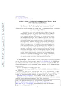 Multivariate varying coefficient model for functional responses