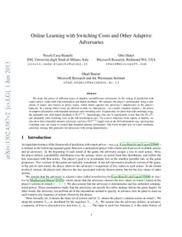 Online Learning with Switching Costs and Other Adaptive Adversaries