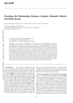 Unveiling the relationship between complex networks metrics and word
  senses