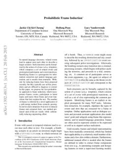 Probabilistic Frame Induction