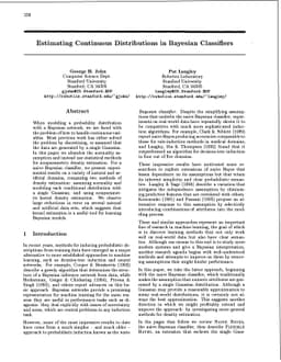Estimating Continuous Distributions in Bayesian Classifiers