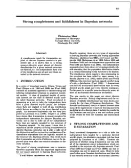 Strong Completeness and Faithfulness in Bayesian Networks
