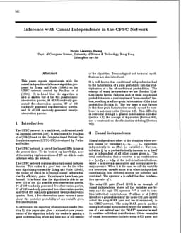 Inference with Causal Independence in the CPSC Network