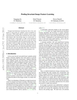 Pooling-Invariant Image Feature Learning