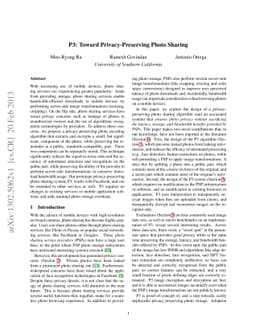 P3: Toward Privacy-Preserving Photo Sharing