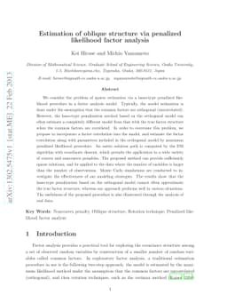 Estimation of oblique structure via penalized likelihood factor analysis