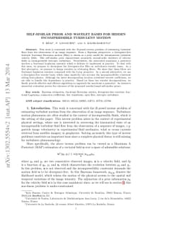 Self-similar prior and wavelet bases for hidden incompressible turbulent
  motion