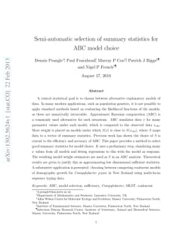Semi-automatic selection of summary statistics for ABC model choice