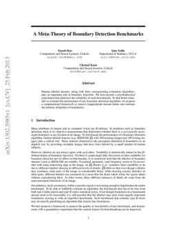 A Meta-Theory of Boundary Detection Benchmarks