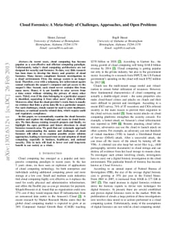 Cloud Forensics: A Meta-Study of Challenges, Approaches, and Open
  Problems