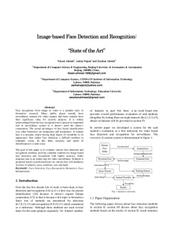 Image-based Face Detection and Recognition: "State of the Art"