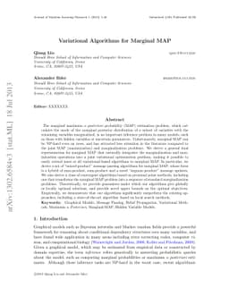 Variational Algorithms for Marginal MAP