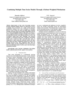 Combining Multiple Time Series Models Through A Robust Weighted
  Mechanism