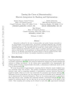 Taming the Curse of Dimensionality: Discrete Integration by Hashing and
  Optimization
